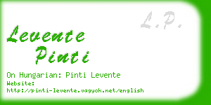 levente pinti business card